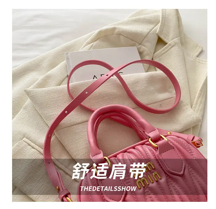 Pink Korean Style Embroidered Pillow Bag for Girls — feature 5