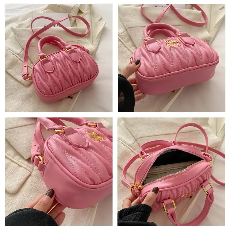 Pink Korean Style Embroidered Pillow Bag for Girls — feature 7