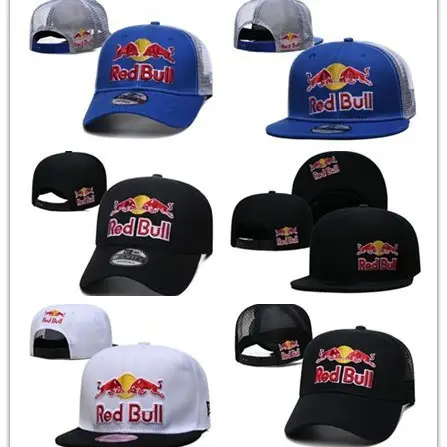 [Car Hat] Tide 4S Hat Men's and Women's Sun Protection and Sunshade Racing Adjustable Sun Hat Red Embroidered Cow Hip Hop Hat