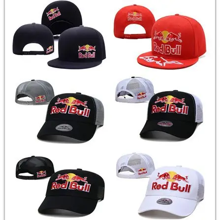 [Car Hat] Tide 4S Hat Men's and Women's Sun Protection and Sunshade Racing Adjustable Sun Hat Red Embroidered Cow Hip Hop Hat
