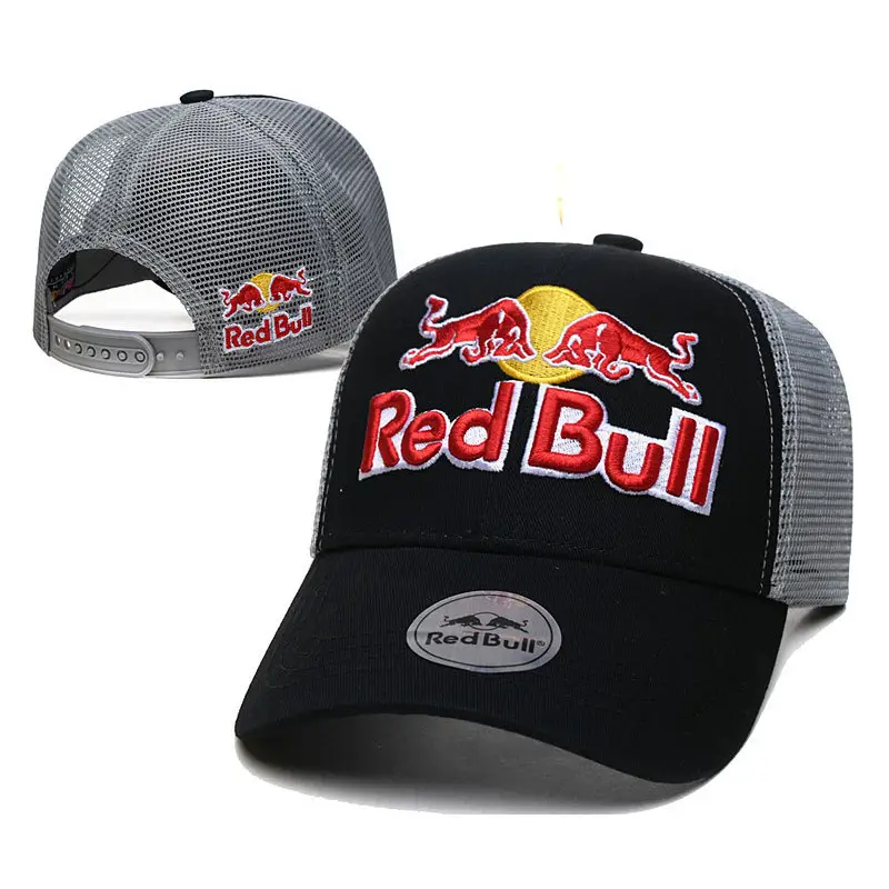 [Car Hat] Tide 4S Hat Men's and Women's Sun Protection and Sunshade Racing Adjustable Sun Hat Red Embroidered Cow Hip Hop Hat — feature 22