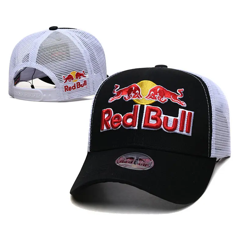 [Car Hat] Tide 4S Hat Men's and Women's Sun Protection and Sunshade Racing Adjustable Sun Hat Red Embroidered Cow Hip Hop Hat — feature 23