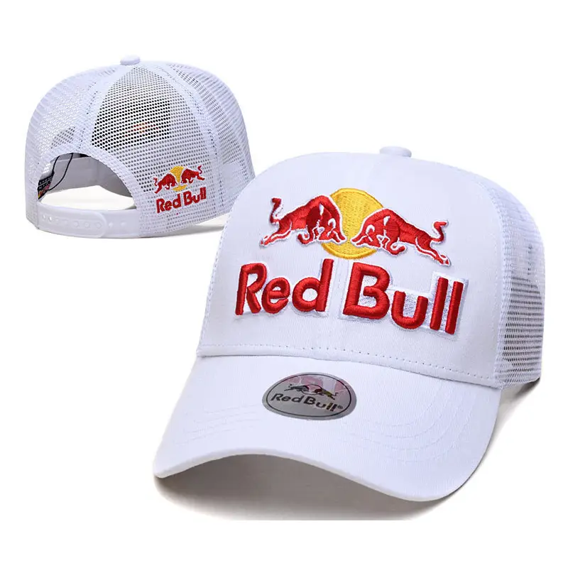 [Car Hat] Tide 4S Hat Men's and Women's Sun Protection and Sunshade Racing Adjustable Sun Hat Red Embroidered Cow Hip Hop Hat — feature 25