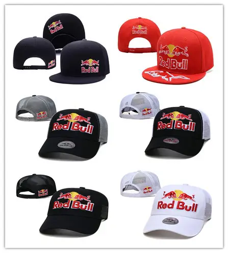 [Car Hat] Tide 4S Hat Men's and Women's Sun Protection and Sunshade Racing Adjustable Sun Hat Red Embroidered Cow Hip Hop Hat — feature 3