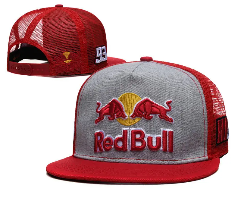 [Car Hat] Tide 4S Hat Men's and Women's Sun Protection and Sunshade Racing Adjustable Sun Hat Red Embroidered Cow Hip Hop Hat — feature 8
