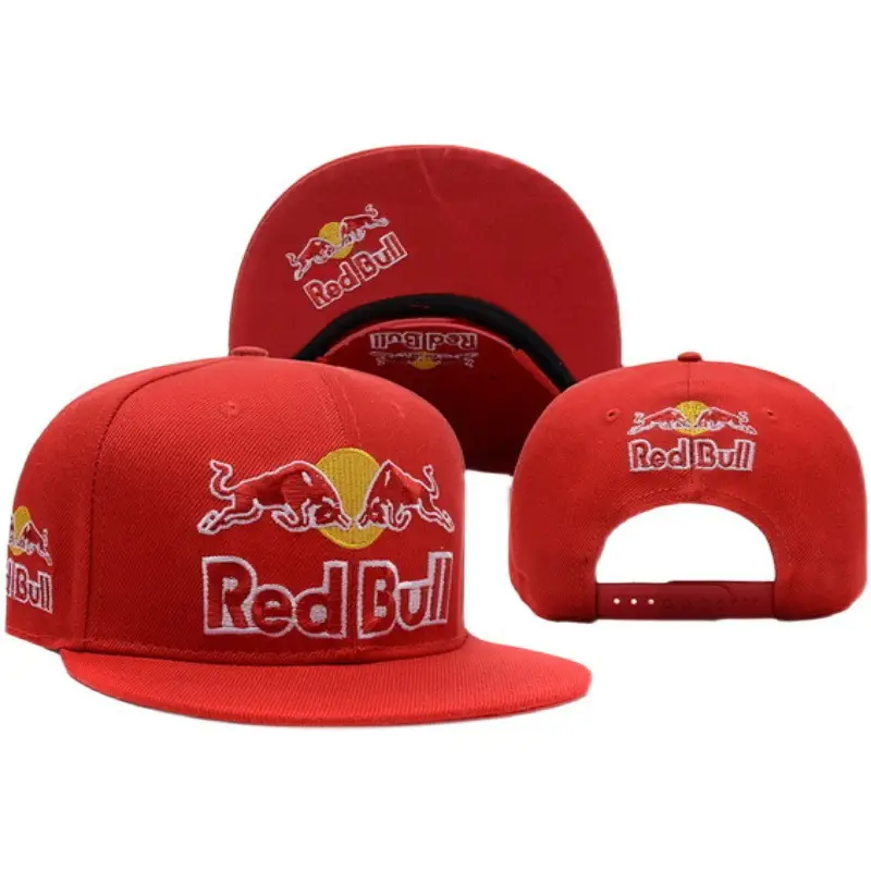 [Car Hat] Tide 4S Hat Men's and Women's Sun Protection and Sunshade Racing Adjustable Sun Hat Red Embroidered Cow Hip Hop Hat
