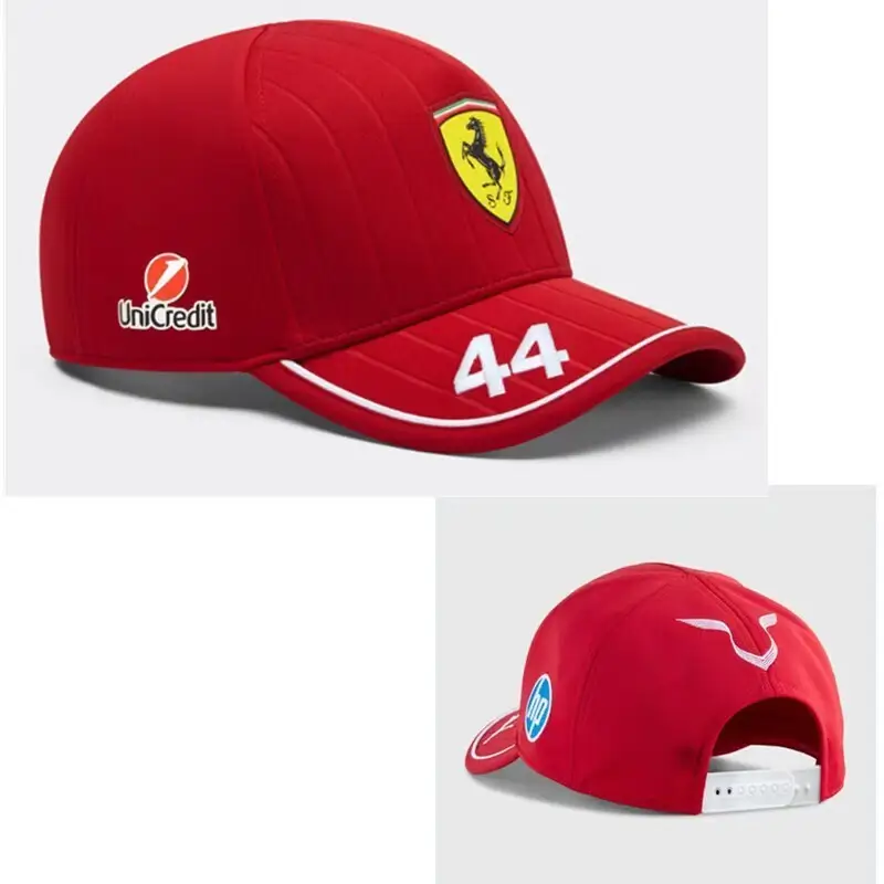 [Car Hat] Tide 4S Hat Men's and Women's Sun Protection and Sunshade Racing Adjustable Sun Hat Red Embroidered Cow Hip Hop Hat