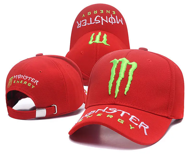 [Car Hat] Tide 4S Hat Men's and Women's Sun Protection and Sunshade Racing Adjustable Sun Hat Red Embroidered Cow Hip Hop Hat