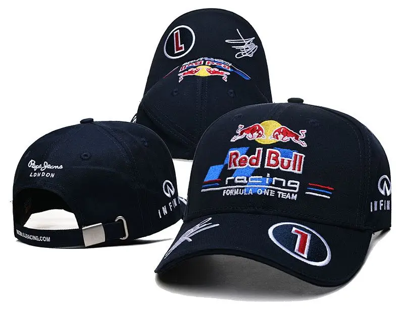 [Car Hat] Tide 4S Hat Men's and Women's Sun Protection and Sunshade Racing Adjustable Sun Hat Red Embroidered Cow Hip Hop Hat