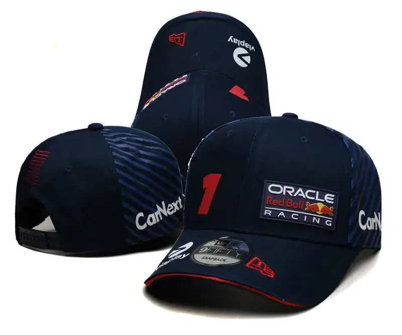 [Car Hat] Tide 4S Hat Men's and Women's Sun Protection and Sunshade Racing Adjustable Sun Hat Red Embroidered Cow Hip Hop Hat