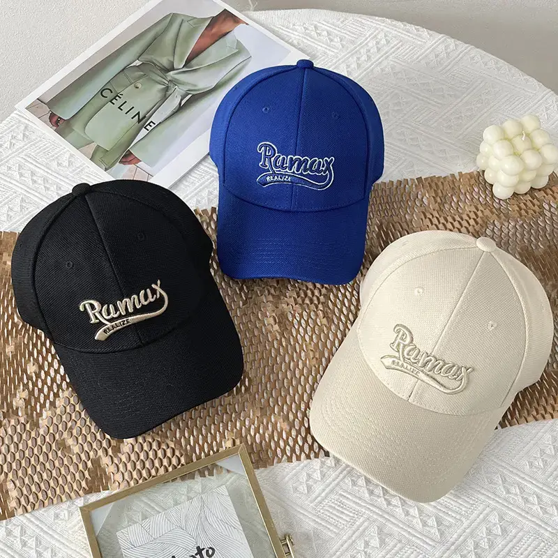 Korean Style Baseball Cap with Embroidered Logo - Image 9