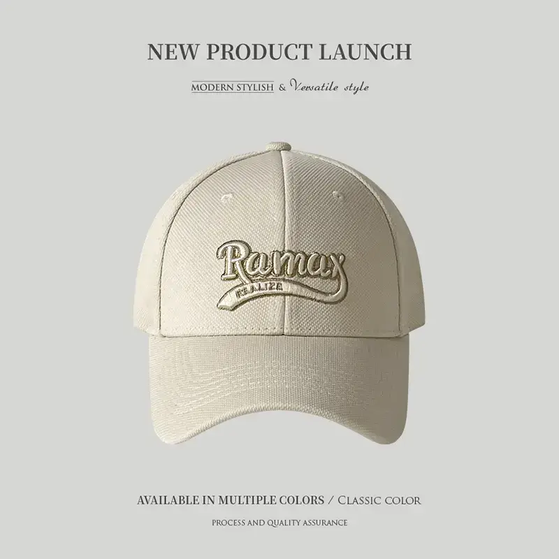 Korean Style Baseball Cap with Embroidered Logo - Image 3