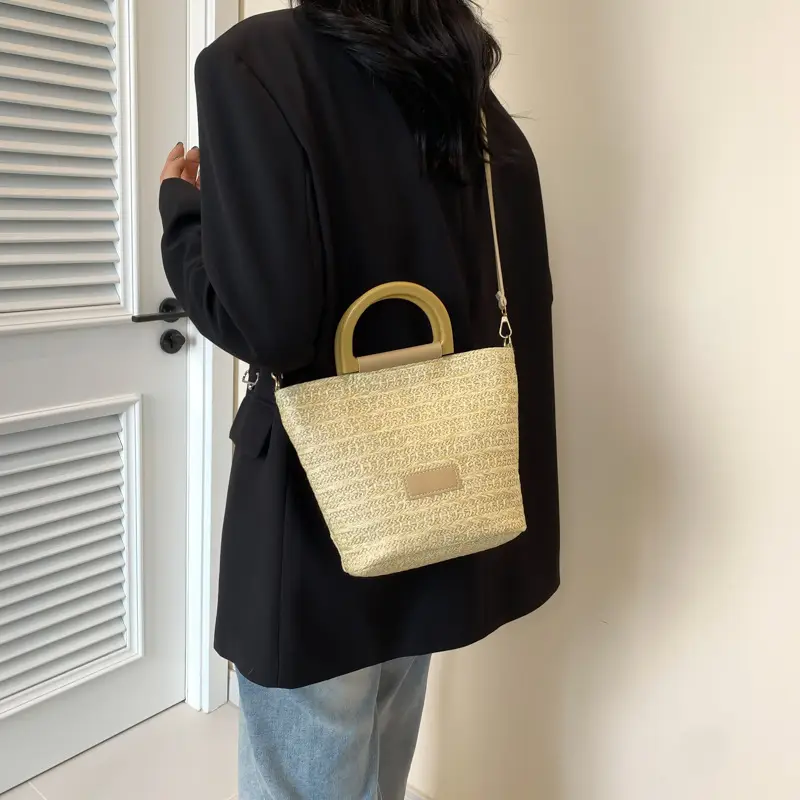 Women Straw Shoulder Bag Large Capacity 2024 New - Image 6