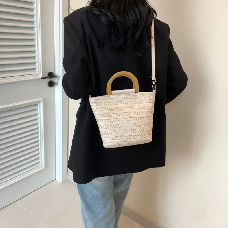 Women Straw Shoulder Bag Large Capacity 2024 New - Image 7