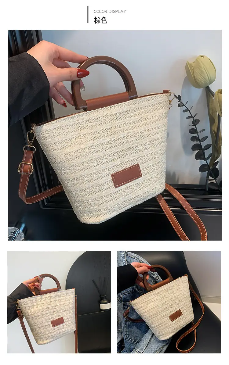 Women Straw Shoulder Bag Large Capacity 2024 New — feature 48
