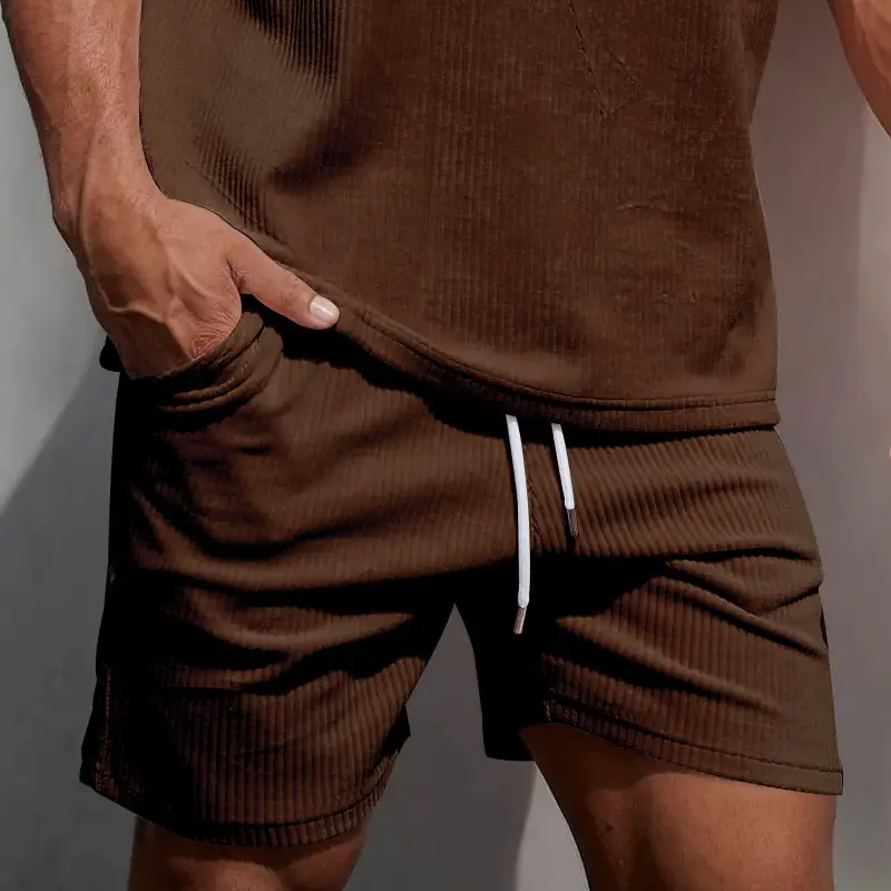 Men's Brown Lace-Up Shorts 2025 — feature 48