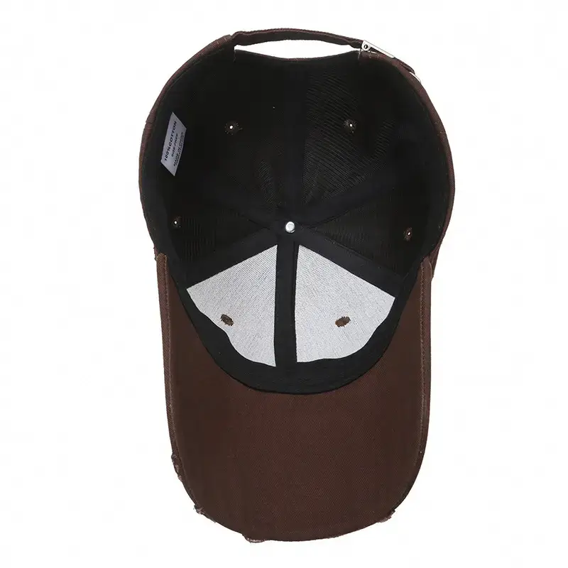 Men Brown Embroidered Baseball Cap with "Clouds" Design - Image 10