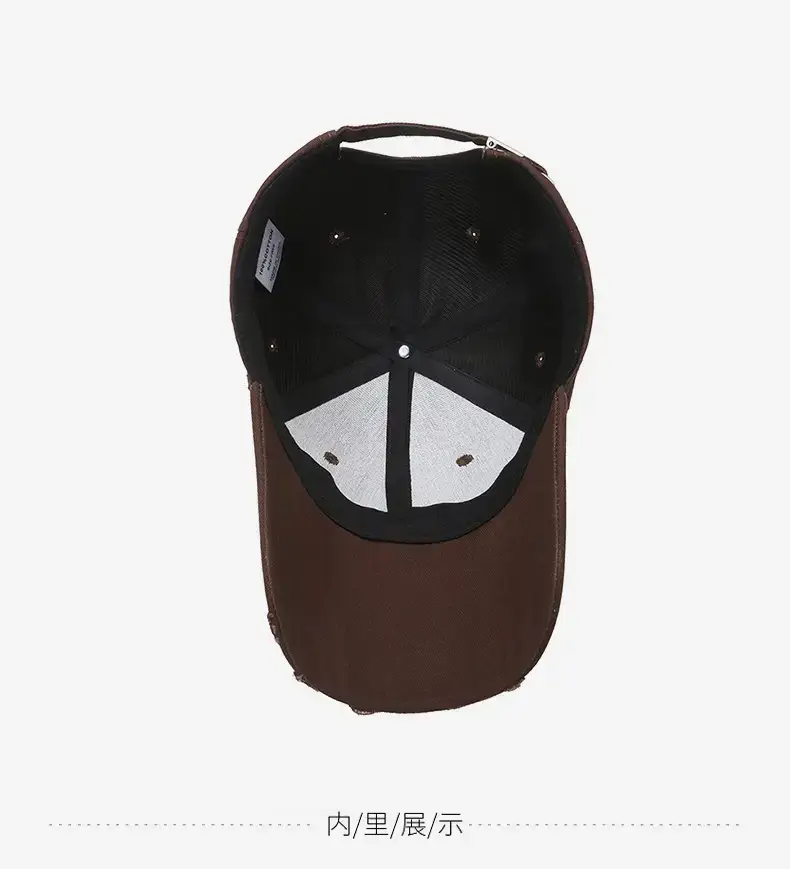 Men Brown Embroidered Baseball Cap with "Clouds" Design — feature 13