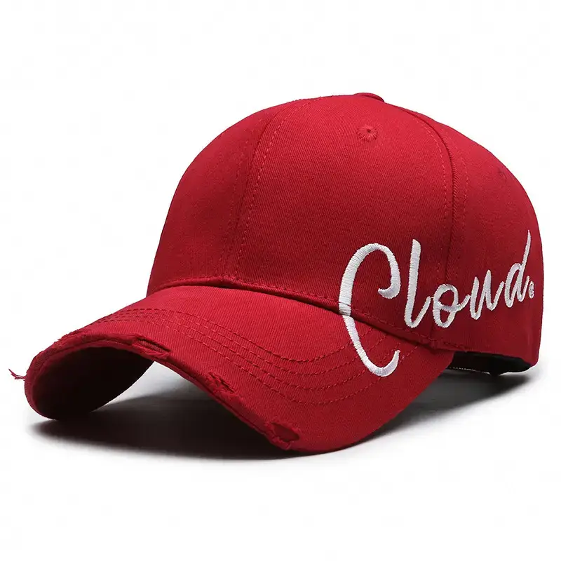 Men Brown Embroidered Baseball Cap with "Clouds" Design - Image 6