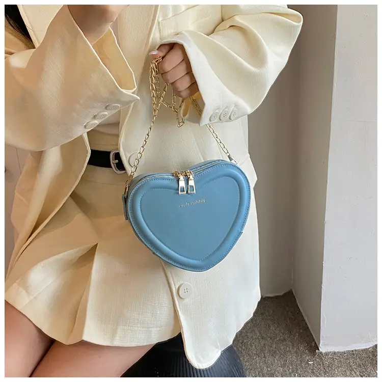 Heart Shaped Orange Women's Chain Crossbody Bag — feature 20