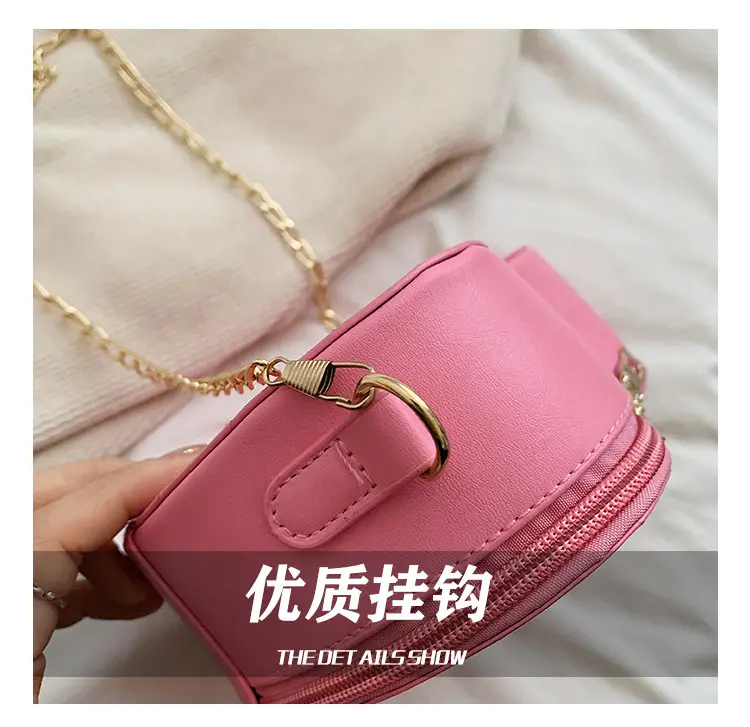 Heart Shaped Orange Women's Chain Crossbody Bag — feature 7