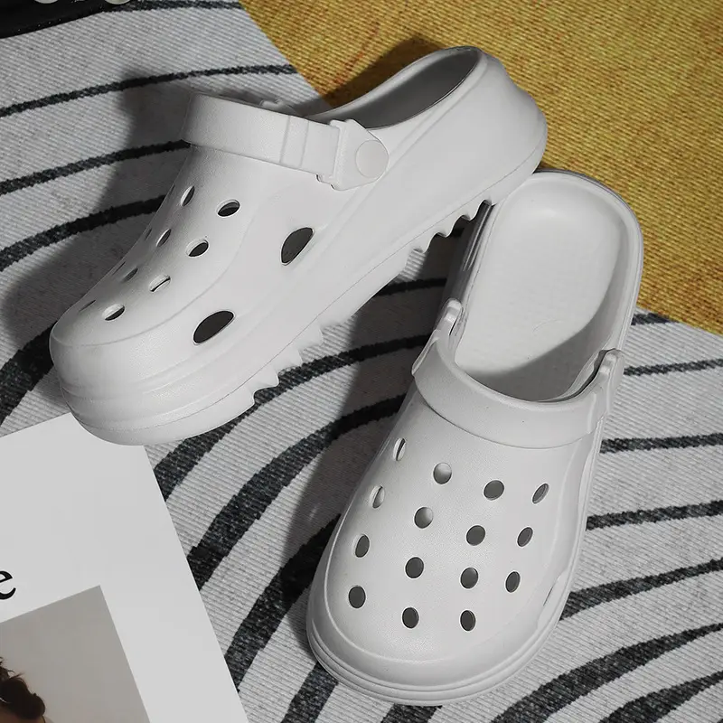 Women's Thick Sole Cave Shoes 2024 New Summer Outwear Heel Seaside Non-Slip Beach Puffin Sandals