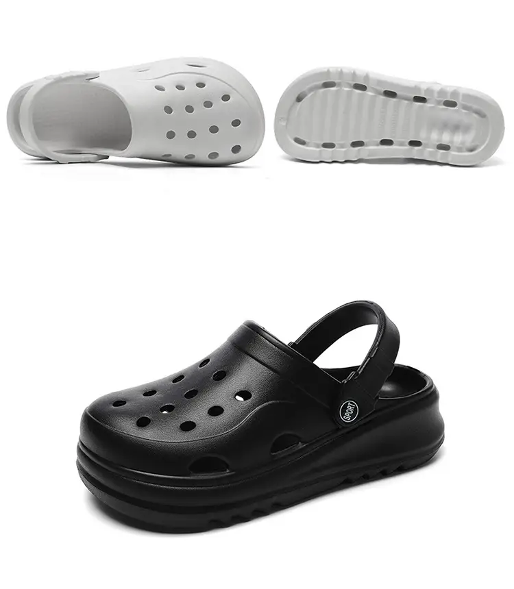 Women's Thick Sole Cave Shoes 2024 New Summer Outwear Heel Seaside Non-Slip Beach Puffin Sandals — feature 15