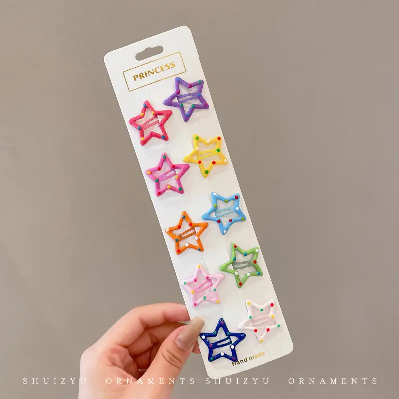Five-Pointed Star Hairpin for Girls Baby Clip