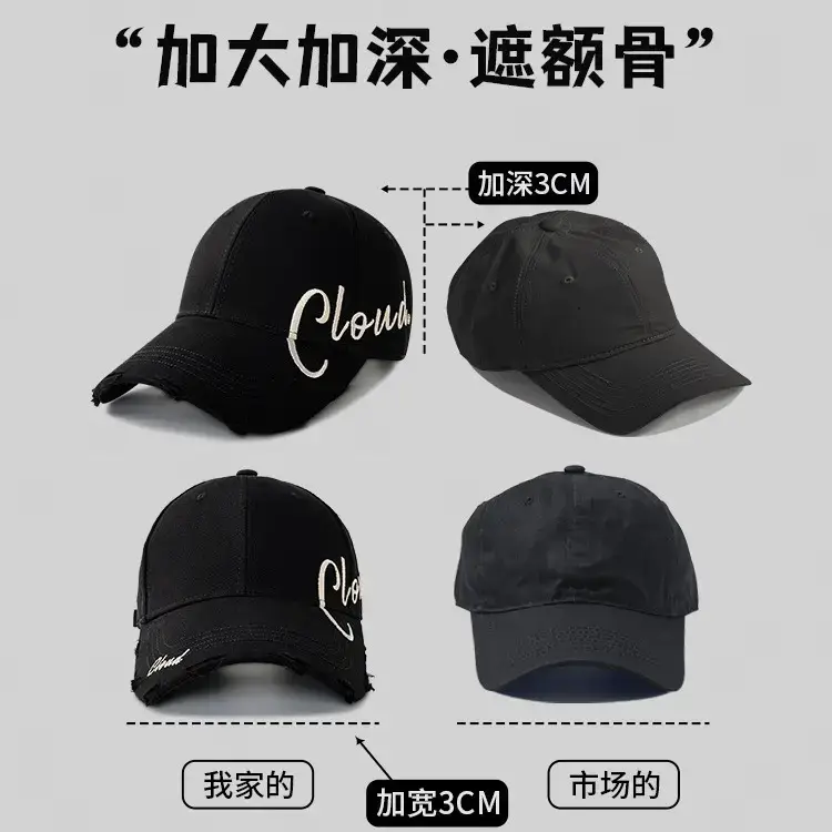 Women Duckbill Cap "Cloud" Beige Oversized Winter Sun Hat - Image 9