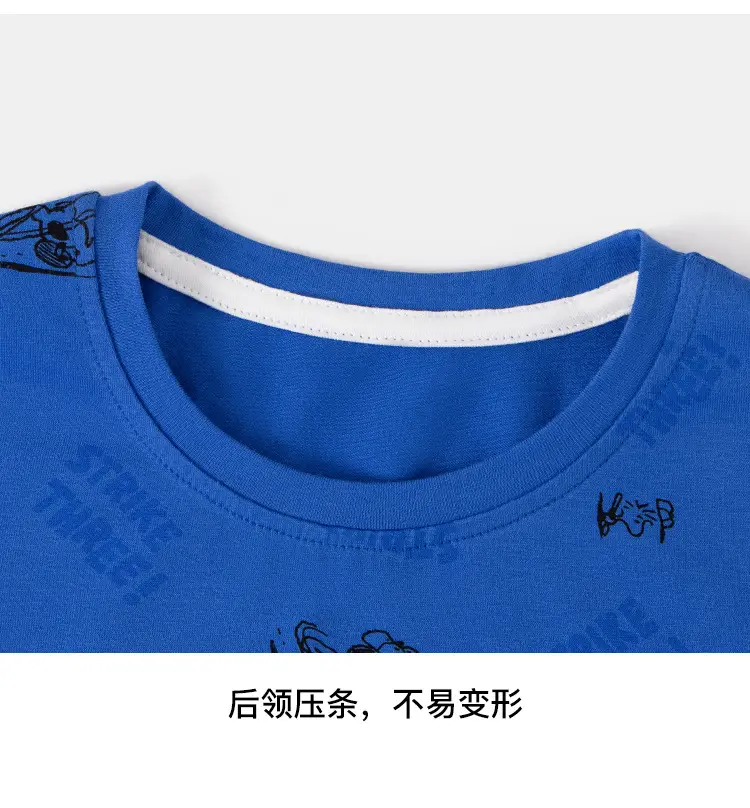 Snoopy Boys Blue Printed T-Shirt Short Sleeve Round Neck — feature 10