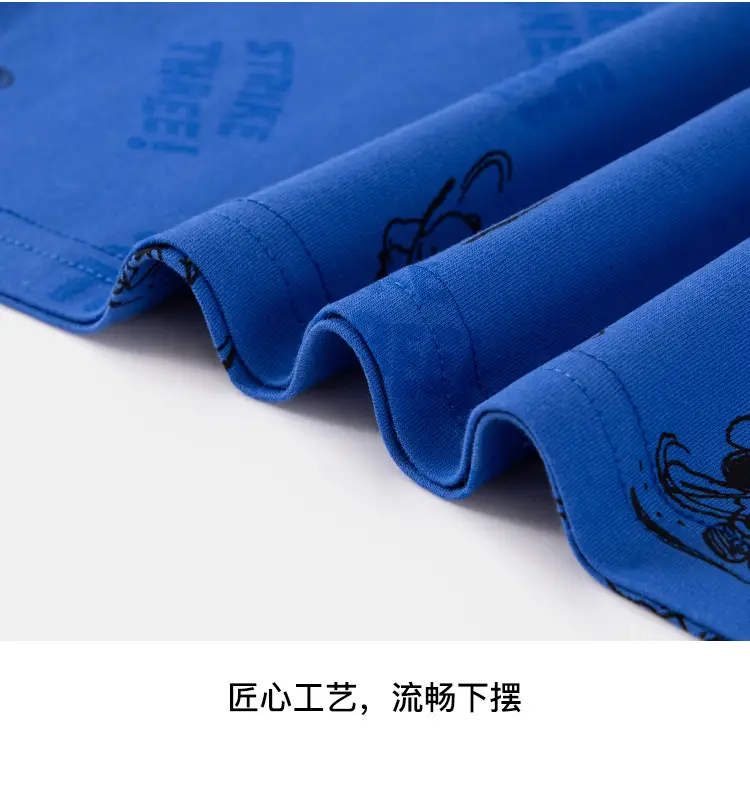 Snoopy Boys Blue Printed T-Shirt Short Sleeve Round Neck — feature 12