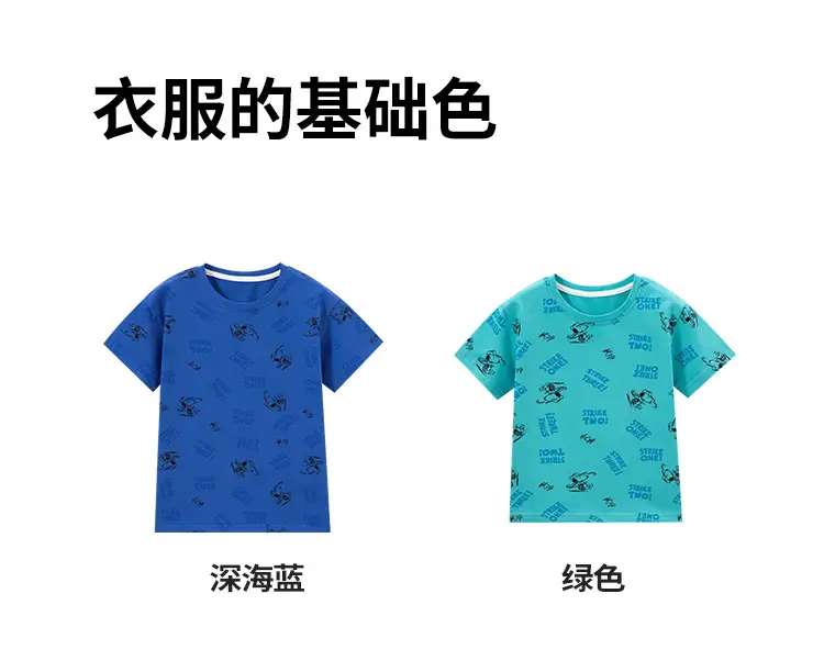 Snoopy Boys Blue Printed T-Shirt Short Sleeve Round Neck — feature 13