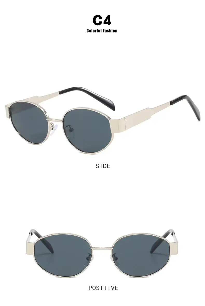Oval Sunglasses with Gold Tinted Lens β feature 5