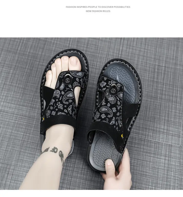Flip-flops Men's Summer Outer Wear Non-slip Dual-use Vietnamese Beach Slippers Driving Men's Flip-flops Large Size 47 — feature 16
