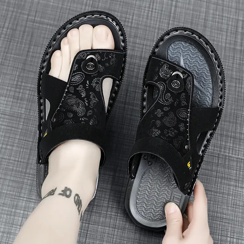 Flip-flops Men's Summer Outer Wear Non-slip Dual-use Vietnamese Beach Slippers Driving Men's Flip-flops Large Size 47 - Image 2