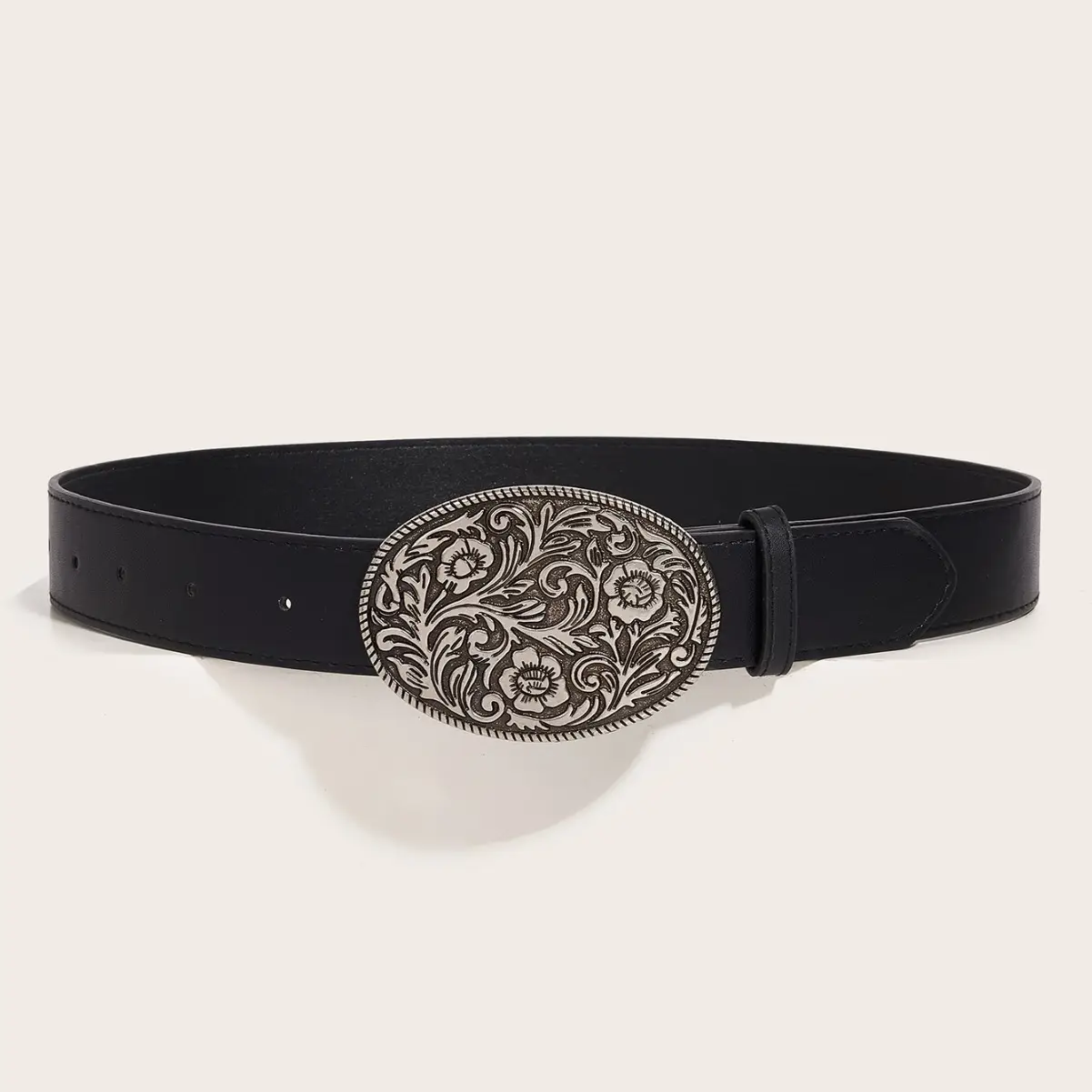American Style Black Embroidered Belt for Women - Image 4