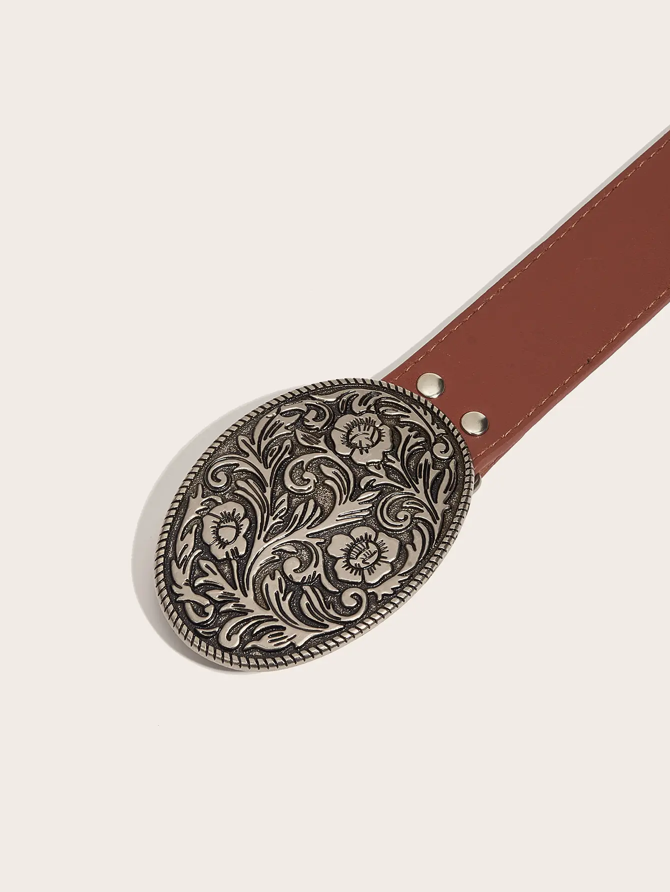 American Style Black Embroidered Belt for Women — feature 3