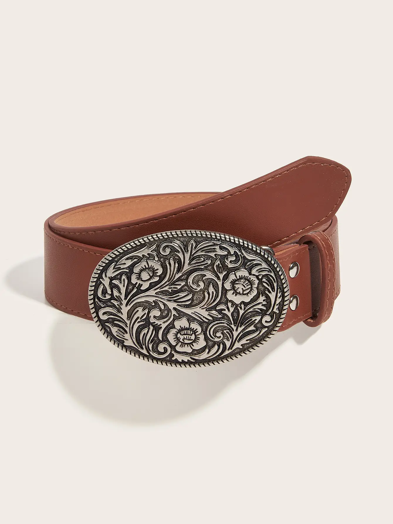American Style Black Embroidered Belt for Women — feature 6