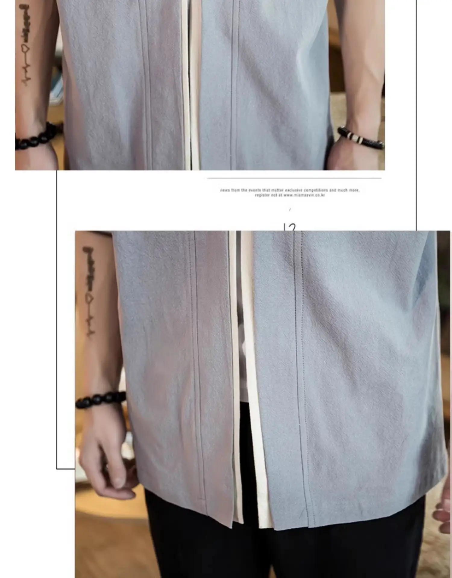 Men Linen Tang Suit Half Sleeve Dao Gown Kimono — feature 18