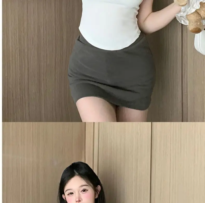Pure Desire Style Square Tie Chest Pad Short-sleeved T-shirt Women's Summer Hot Girl Sexy Tight Slim-fit Short Top Base Shirt — feature 32