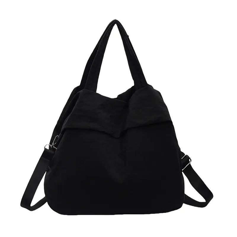 Women's Korean Style Nylon Bucket Bag Beige