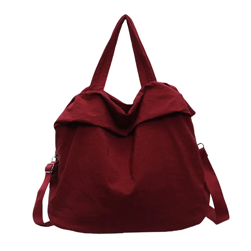Women's Korean Style Nylon Bucket Bag Beige
