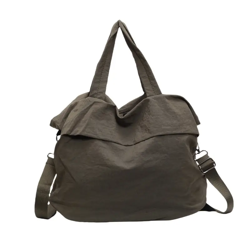 Women's Korean Style Nylon Bucket Bag Beige
