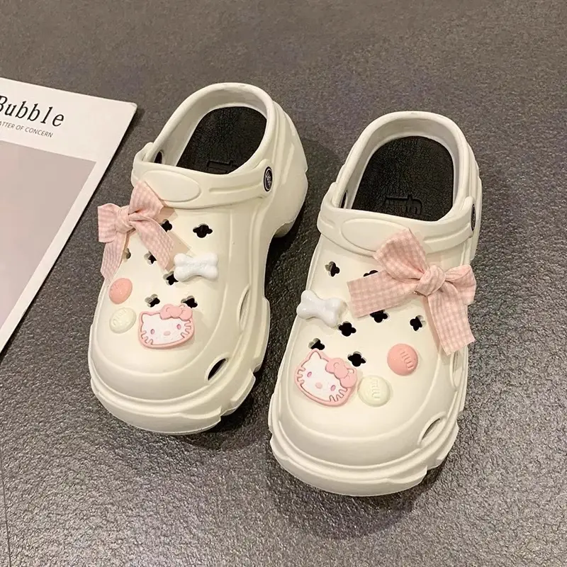 Women's Super Thick Pink Bow Sandals Summer - Image 17