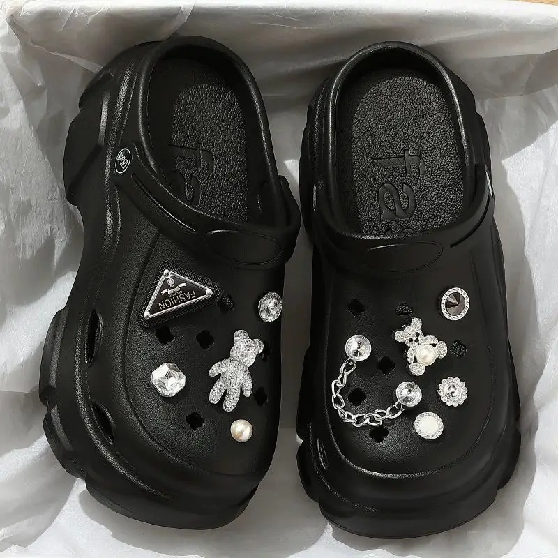 Women's Super Thick Pink Bow Sandals Summer - Image 4