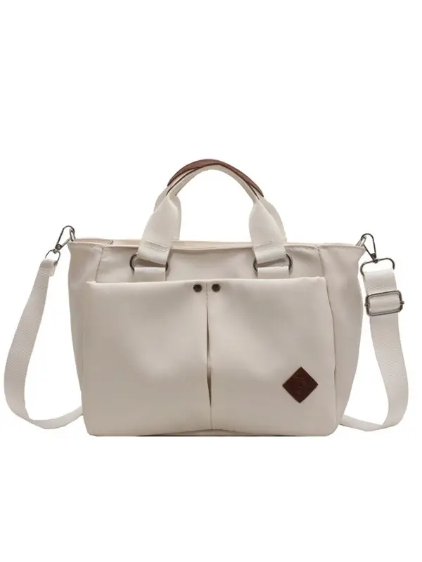 Women Canvas Shoulder Tote Bag Brown 2026 - Image 8