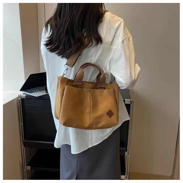 Women Canvas Shoulder Tote Bag Brown 2026 — feature 22