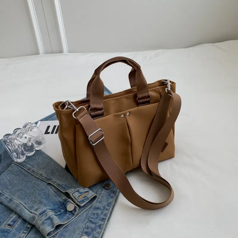 Women Canvas Shoulder Tote Bag Brown 2026 - Image 2