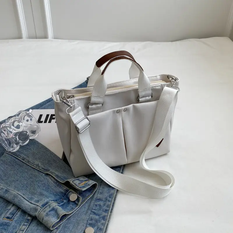 Women Canvas Shoulder Tote Bag Brown 2026 - Image 3