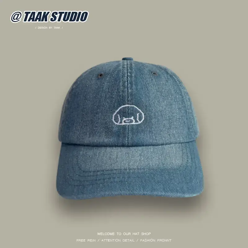 Women Blue Cartoon Cap Japanese Style